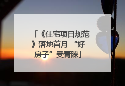 《住宅项目规范》落地首月 “好房子”受青睐