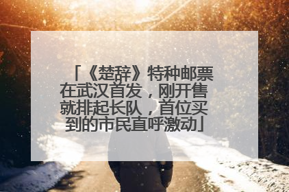 《楚辞》特种邮票在武汉首发，刚开售就排起长队，首位买到的市民直呼激动