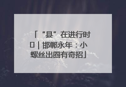 “县”在进行时⑬｜邯郸永年：小螺丝出圈有奇招