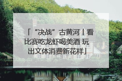 “决战”古黄河丨看比赛吃龙虾喝美酒 玩出文体消费新花样