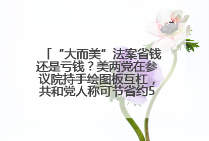 “大而美”法案省钱还是亏钱？美两党在参议院持手绘图板互杠，共和党人称可节省约5000亿美元，民主党人称将增加4.45万亿美元赤字