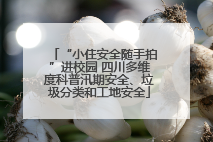 “小住安全随手拍”进校园 四川多维度科普汛期安全、垃圾分类和工地安全