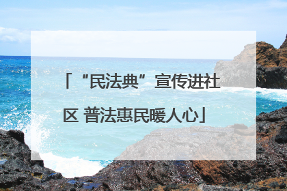 “民法典”宣传进社区 普法惠民暖人心
