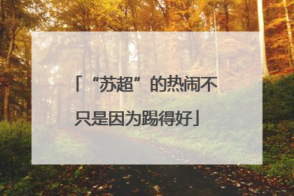 “苏超”的热闹不只是因为踢得好