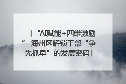 “AI赋能+四维激励” 海州区解锁干部“争先抓早”的发展密码