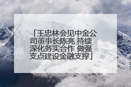 王忠林会见中金公司董事长陈亮 持续深化务实合作 做强支点建设金融支撑