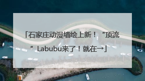 石家庄动漫墙绘上新！“顶流”Labubu来了！就在→