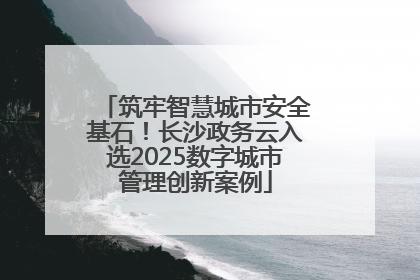 筑牢智慧城市安全基石！长沙政务云入选2025数字城市管理创新案例