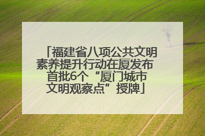 福建省八项公共文明素养提升行动在厦发布 首批6个“厦门城市文明观察点”授牌