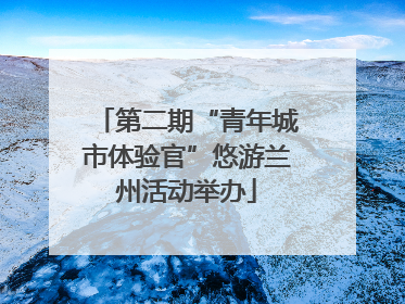 第二期“青年城市体验官”悠游兰州活动举办