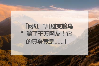 网红“川剧变脸鸟”骗了千万网友！它的真身竟是……