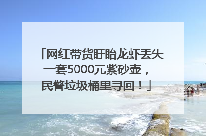 网红带货盱眙龙虾丢失一套5000元紫砂壶，民警垃圾桶里寻回！