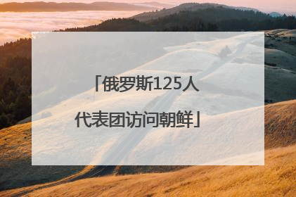 俄罗斯125人代表团访问朝鲜