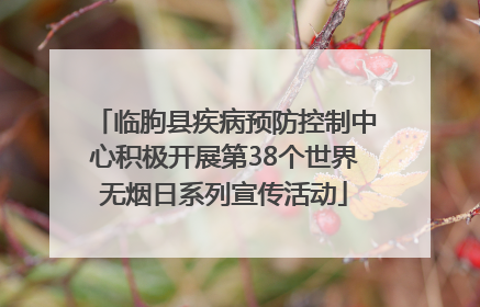 临朐县疾病预防控制中心积极开展第38个世界无烟日系列宣传活动