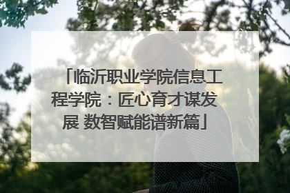 临沂职业学院信息工程学院：匠心育才谋发展 数智赋能谱新篇