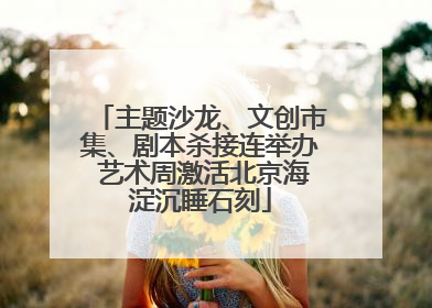 主题沙龙、文创市集、剧本杀接连举办 艺术周激活北京海淀沉睡石刻
