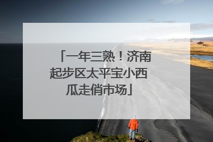 一年三熟！济南起步区太平宝小西瓜走俏市场