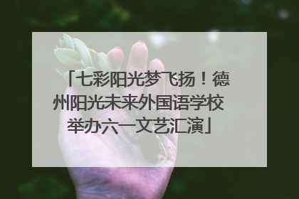 七彩阳光梦飞扬！德州阳光未来外国语学校举办六一文艺汇演