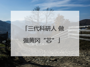 三代科研人 做强黄冈“芯”