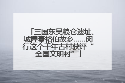 三国东吴粮仓遗址、城隍秦裕伯故乡……闵行这个千年古村获评“全国文明村”