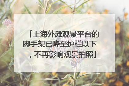 上海外滩观景平台的脚手架已降至护栏以下，不再影响观景拍照