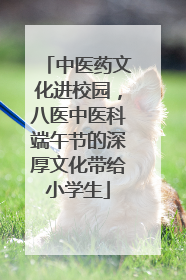 中医药文化进校园，八医中医科端午节的深厚文化带给小学生