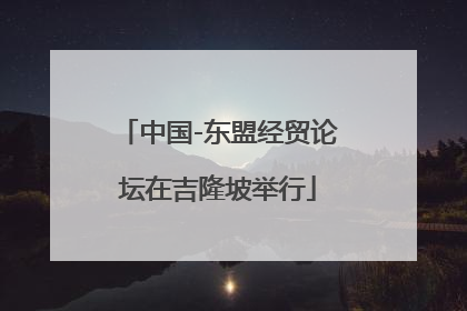 中国-东盟经贸论坛在吉隆坡举行