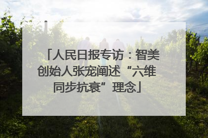 人民日报专访：智美创始人张宠阐述“六维同步抗衰”理念