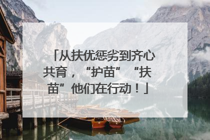 从扶优惩劣到齐心共育，“护苗”“扶苗”他们在行动！