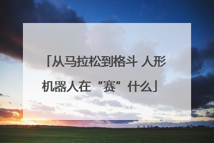 从马拉松到格斗 人形机器人在“赛”什么