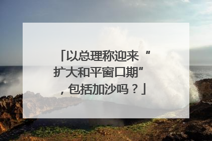 以总理称迎来“扩大和平窗口期”，包括加沙吗？