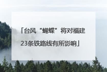 台风“蝴蝶”将对福建23条铁路线有所影响
