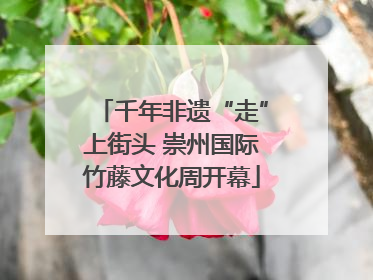 千年非遗“走”上街头 崇州国际竹藤文化周开幕