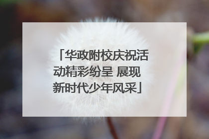 华政附校庆祝活动精彩纷呈 展现新时代少年风采