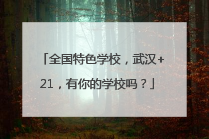 全国特色学校，武汉+21，有你的学校吗？