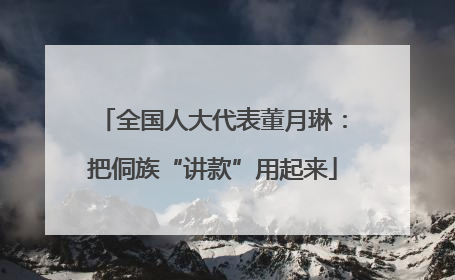 全国人大代表董月琳：把侗族“讲款”用起来