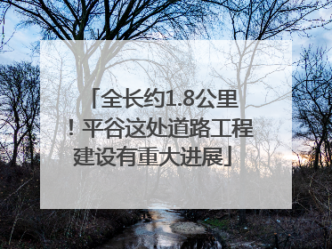 全长约1.8公里！平谷这处道路工程建设有重大进展