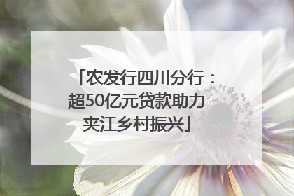 农发行四川分行：超50亿元贷款助力夹江乡村振兴