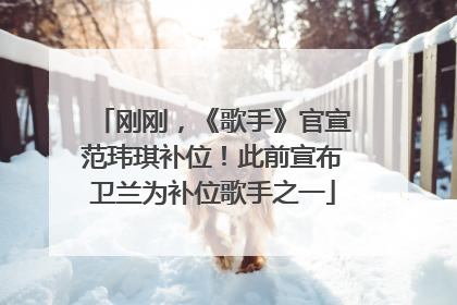 刚刚，《歌手》官宣范玮琪补位！此前宣布卫兰为补位歌手之一