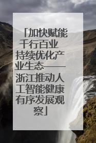 加快赋能千行百业 持续优化产业生态——浙江推动人工智能健康有序发展观察