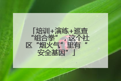 培训+演练+巡查“组合拳”，这个社区“烟火气”里有“安全基因”