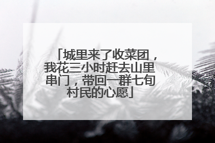 城里来了收菜团，我花三小时赶去山里串门，带回一群七旬村民的心愿