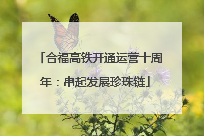 合福高铁开通运营十周年：串起发展珍珠链