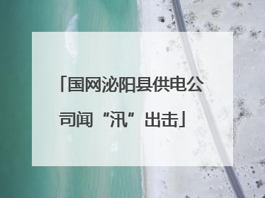 国网泌阳县供电公司闻“汛”出击