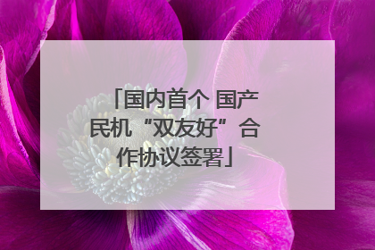 国内首个 国产民机“双友好”合作协议签署