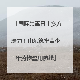 国际禁毒日丨多方聚力！山东筑牢青少年药物滥用防线