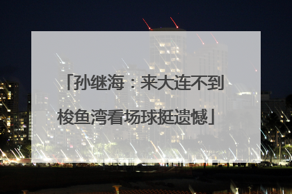 孙继海：来大连不到梭鱼湾看场球挺遗憾