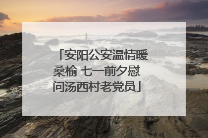 安阳公安温情暖桑榆 七一前夕慰问汤西村老党员