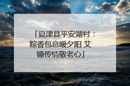 夏津县平安湖村：粽香包意暖夕阳 艾锤传情敬老心