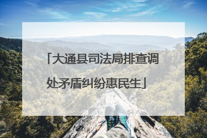 大通县司法局排查调处矛盾纠纷惠民生